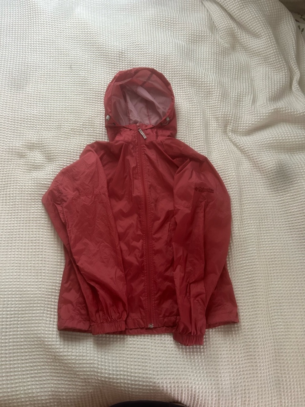 Vintage Columbia Women’s Coral Hooded Raincoat - Pinkish Red